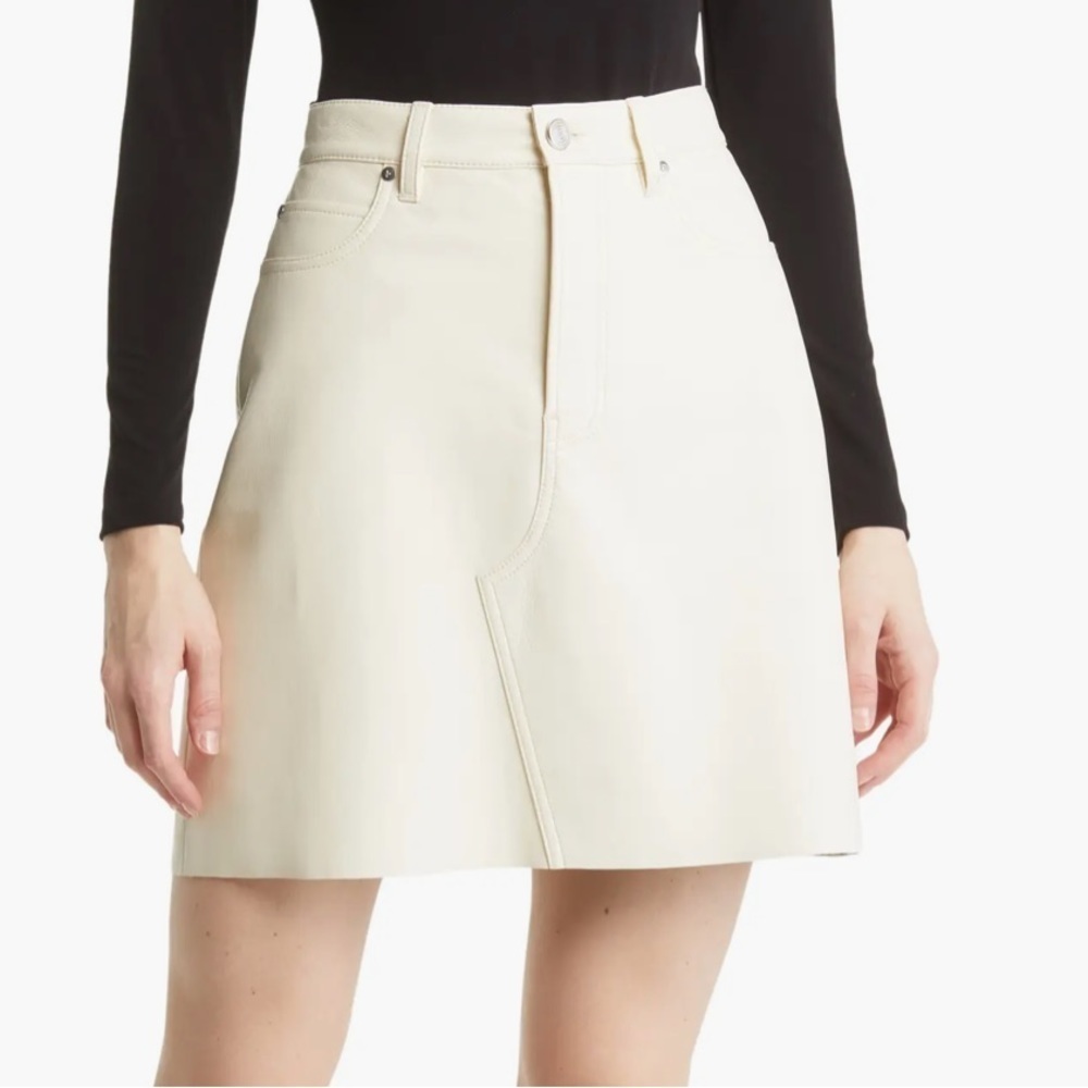 NWT frame le high tight women’s skirt in color Bone‎
